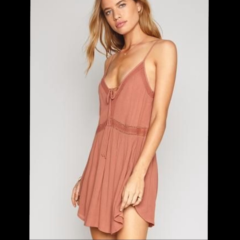 Amuse Society Morning Light Dress, Moccasin, S, NWT